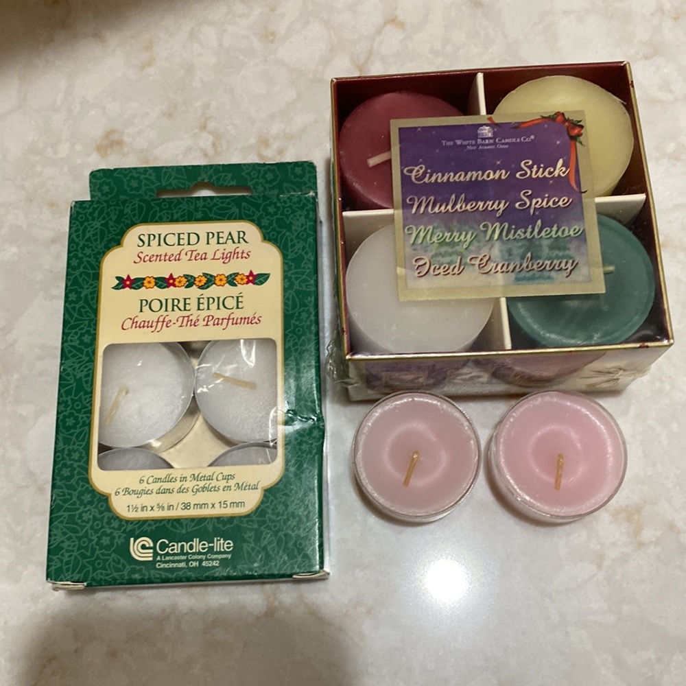 A variety of votive candle refills
